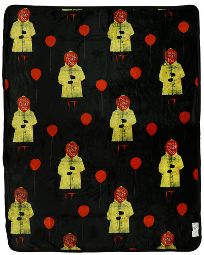 It Chapter Two Blanket Double-sided You'll Float Too Plush Throw 50" X 70"