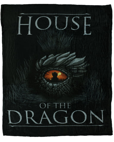 House Of The Dragon Blanket Fiery Eye Silk Touch Throw 46" X 60"