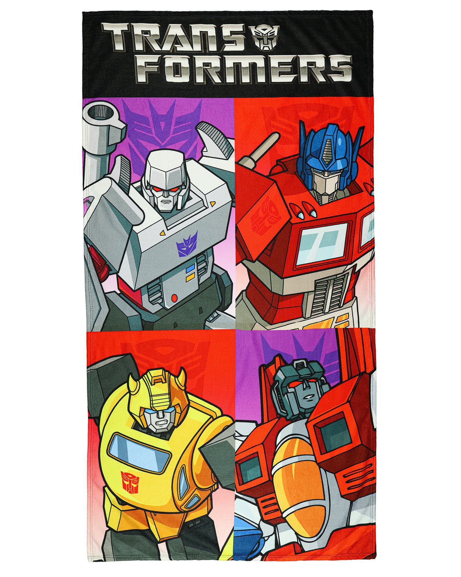 Transformers Beach Towel Gen 1 Autobot and Decepticon Panel 30"x60" Pool Bath
