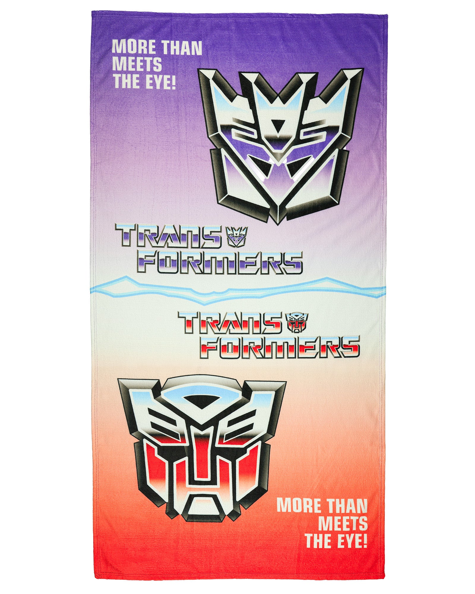 Transformers Beach Towel Gen 1 Autobot Decepticon Duel Forces 30"x60" Pool Bath