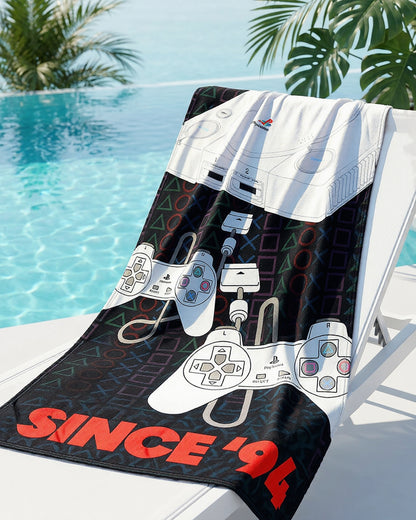 PlayStation Beach Towel Since '94 Retro Console 30"x60" Pool and Bath