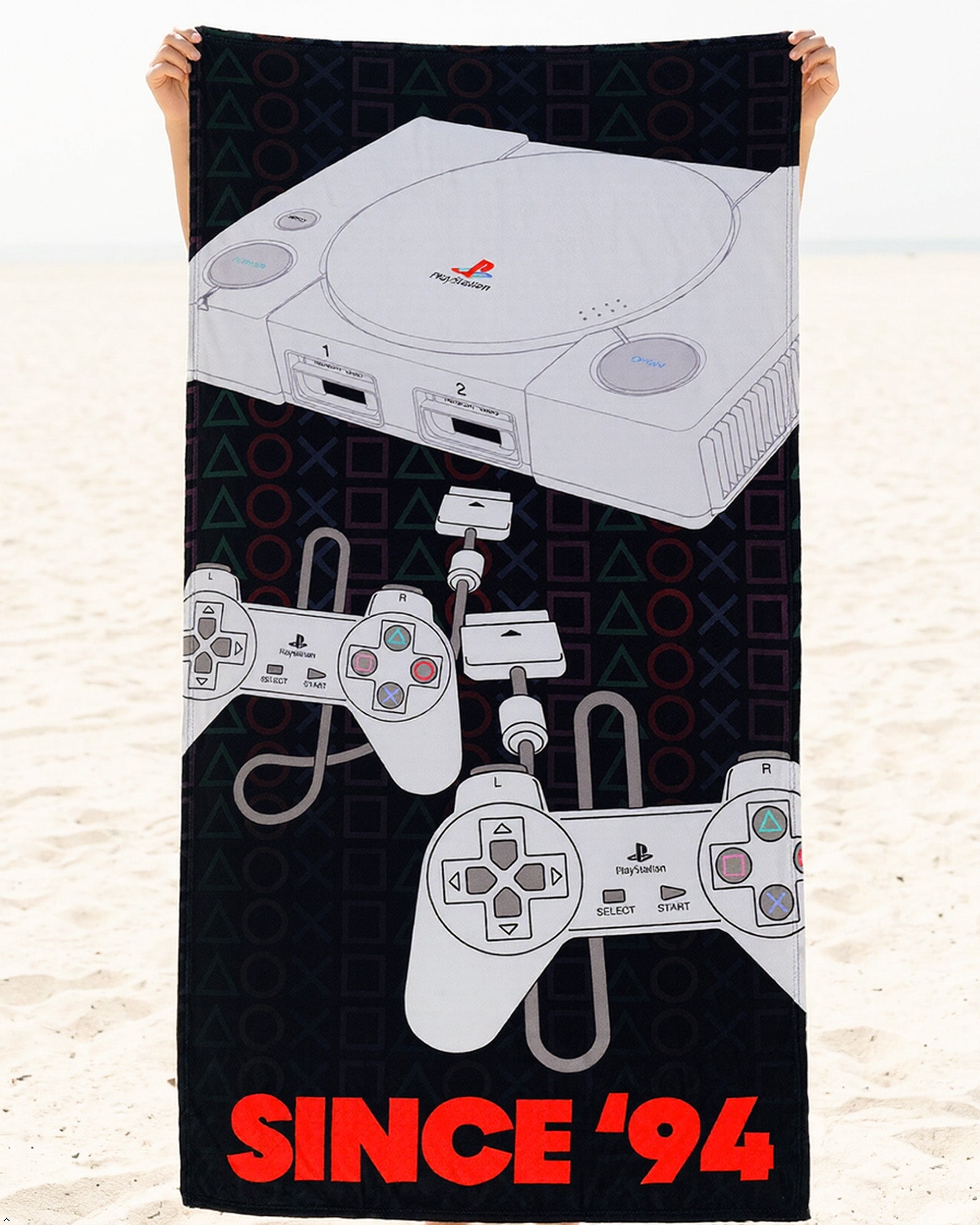 PlayStation Beach Towel Since '94 Retro Console 30"x60" Pool and Bath