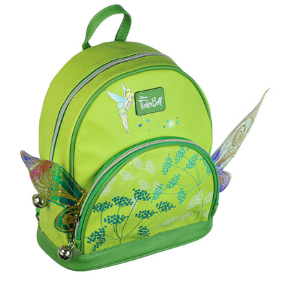 Disney Tinkerbell Mini Backpack 10" 2-Piece Set with Coin Purse and 3D Wings