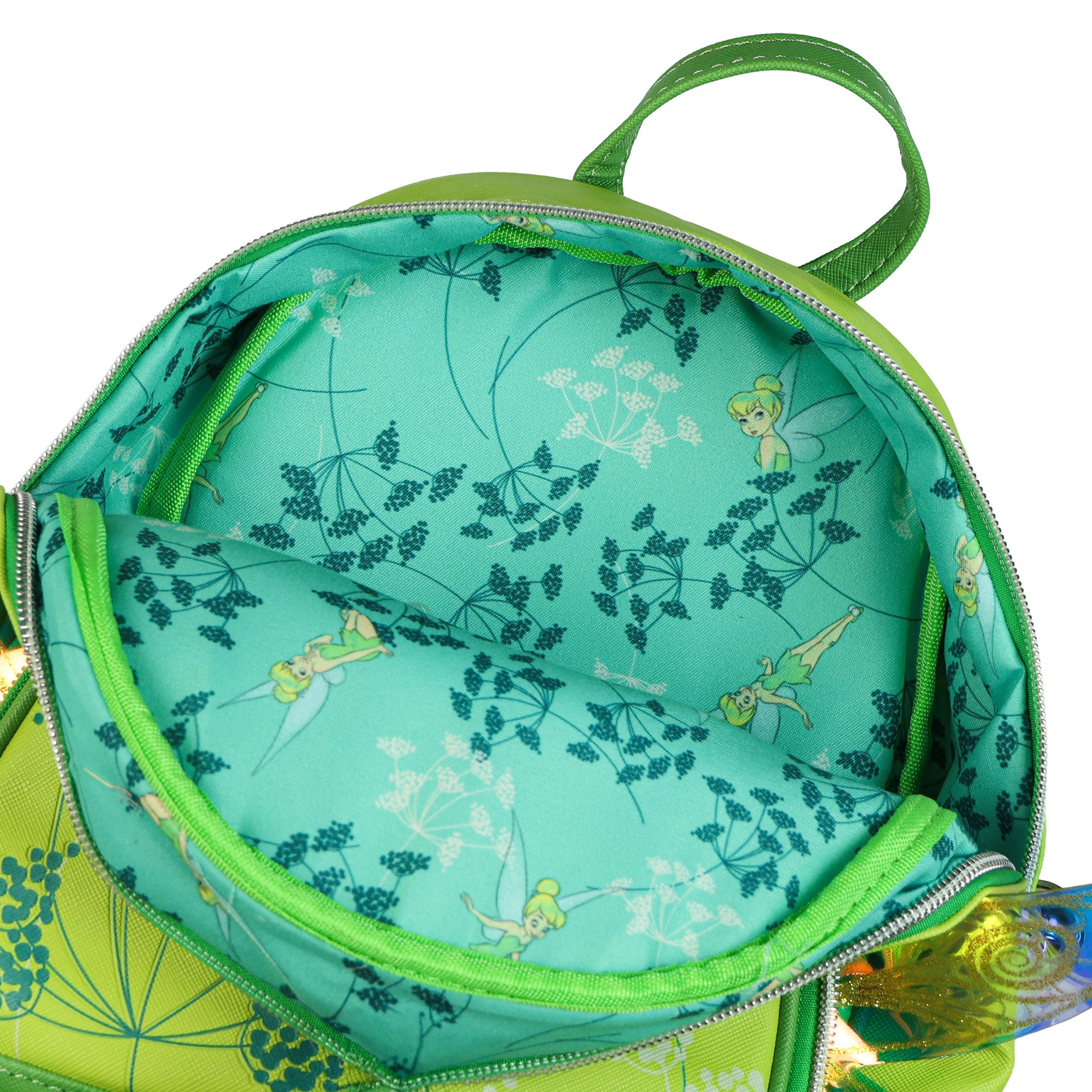 Disney Tinkerbell Mini Backpack 10" 2-Piece Set with Coin Purse and 3D Wings