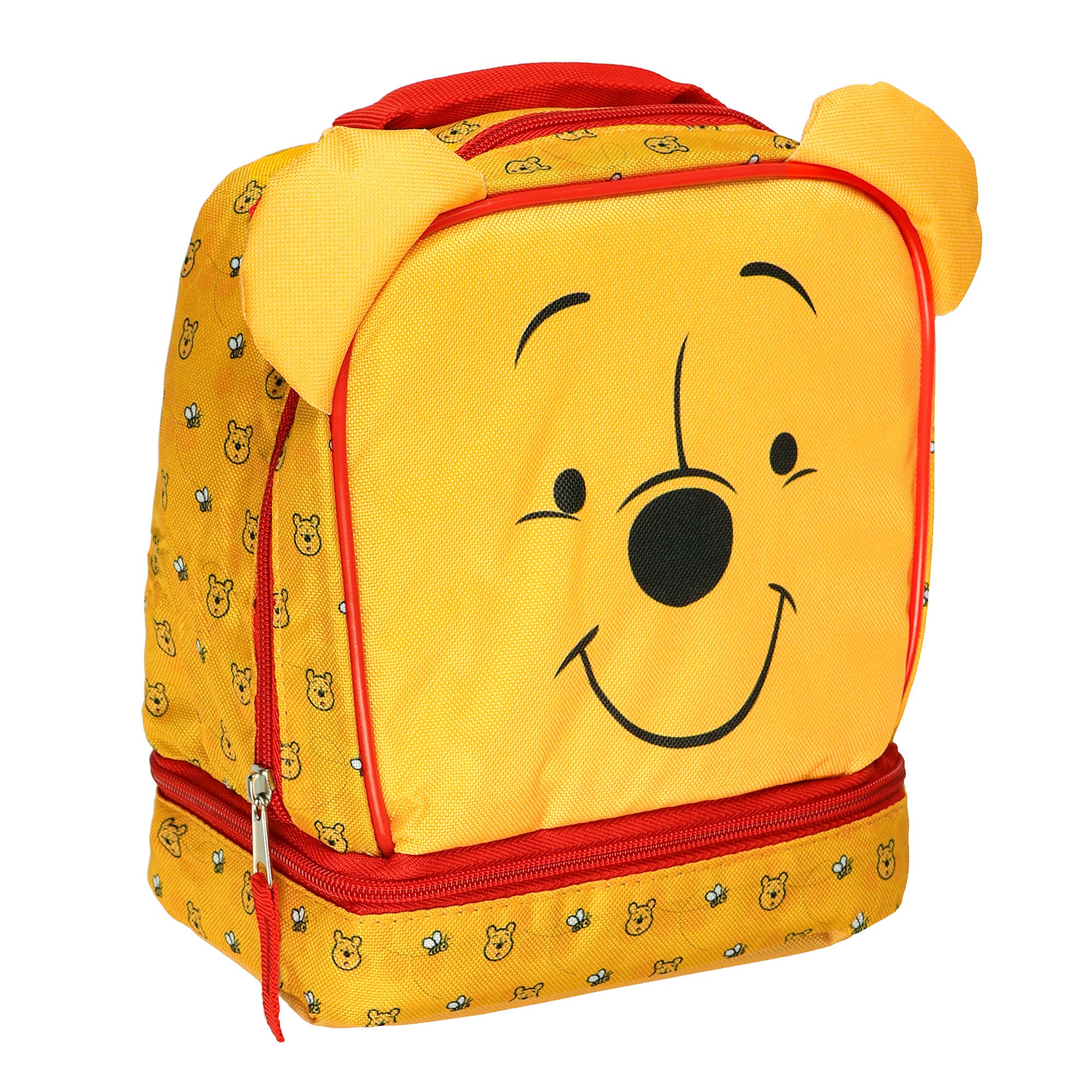 Disney Winnie The Pooh 3D Character Lunch Box 9" Insulated Dual Compartment Tote