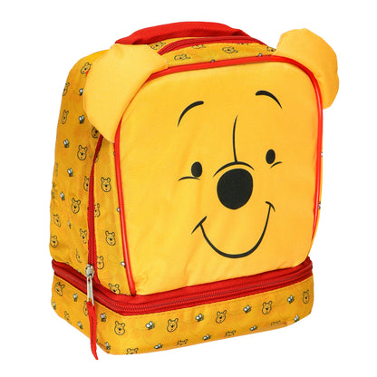 Disney Winnie The Pooh 3D Character Lunch Box 9" Insulated Dual Compartment Tote