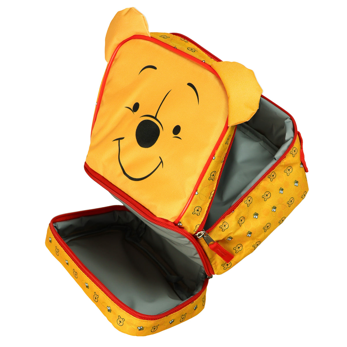 Disney Winnie The Pooh 3D Character Lunch Box 9" Insulated Dual Compartment Tote