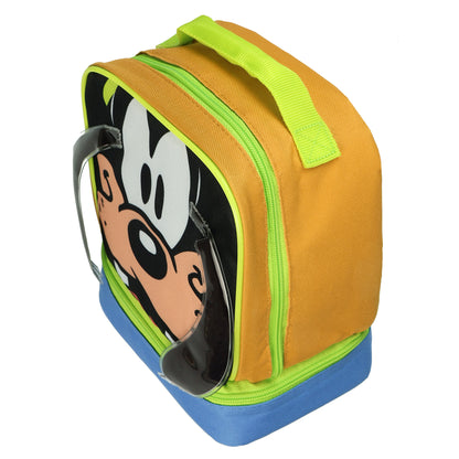 Disney Goofy Lunch Box Character 3D Ears 9" Insulated Dual Compartment Tote