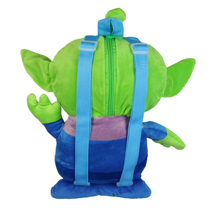 Disney Toy Story Plush Backpack Alien Bag 13" With Adjustable Straps