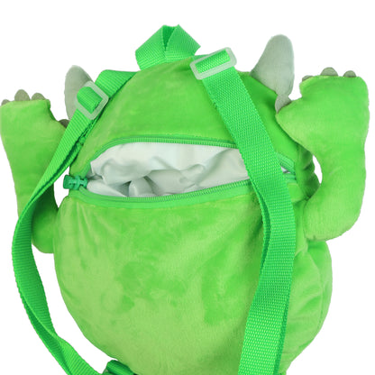 Disney Monsters Inc Plush Backpack Mike Wazowski Bag 10" With Adjustable Straps