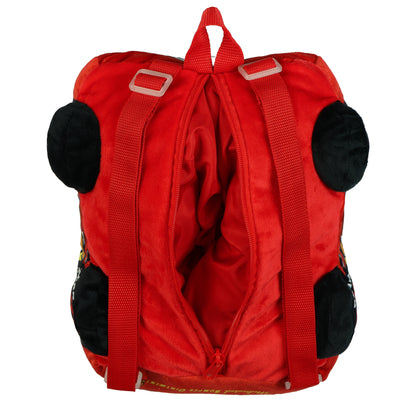 Disney Cars Plush Backpack Lightning McQueen 12" Bag With Adjustable Straps
