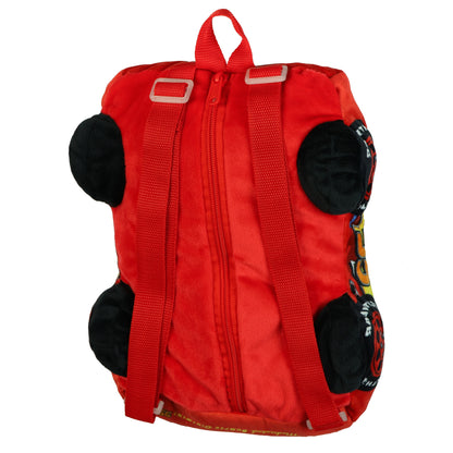Disney Cars Plush Backpack Lightning McQueen 12" Bag With Adjustable Straps