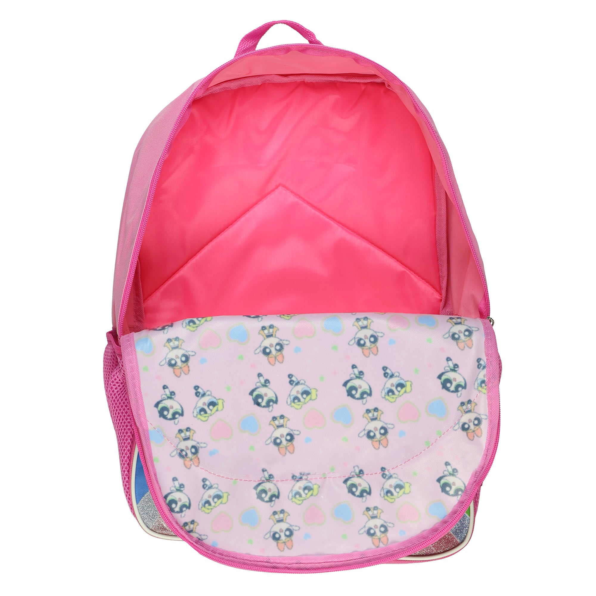 The Powerpuff Girls Backpack Blossom Buttercup Bubbles Sparkly 16" Bookbag