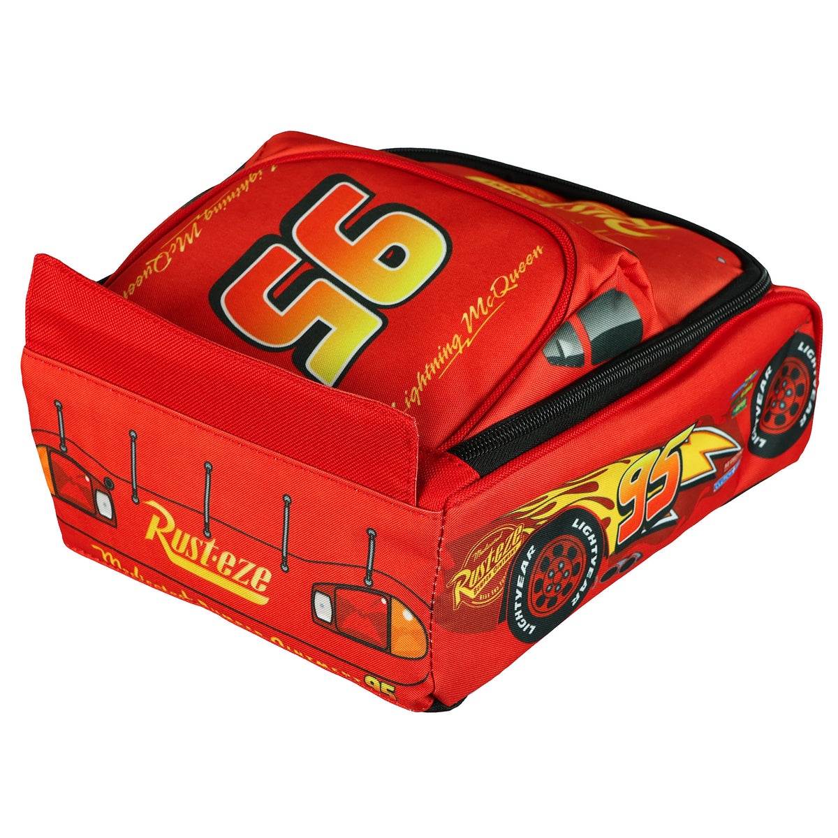 Disney Cars Lunch Box 9.5" Lightning McQueen 3D Character Insulated Tote Bag