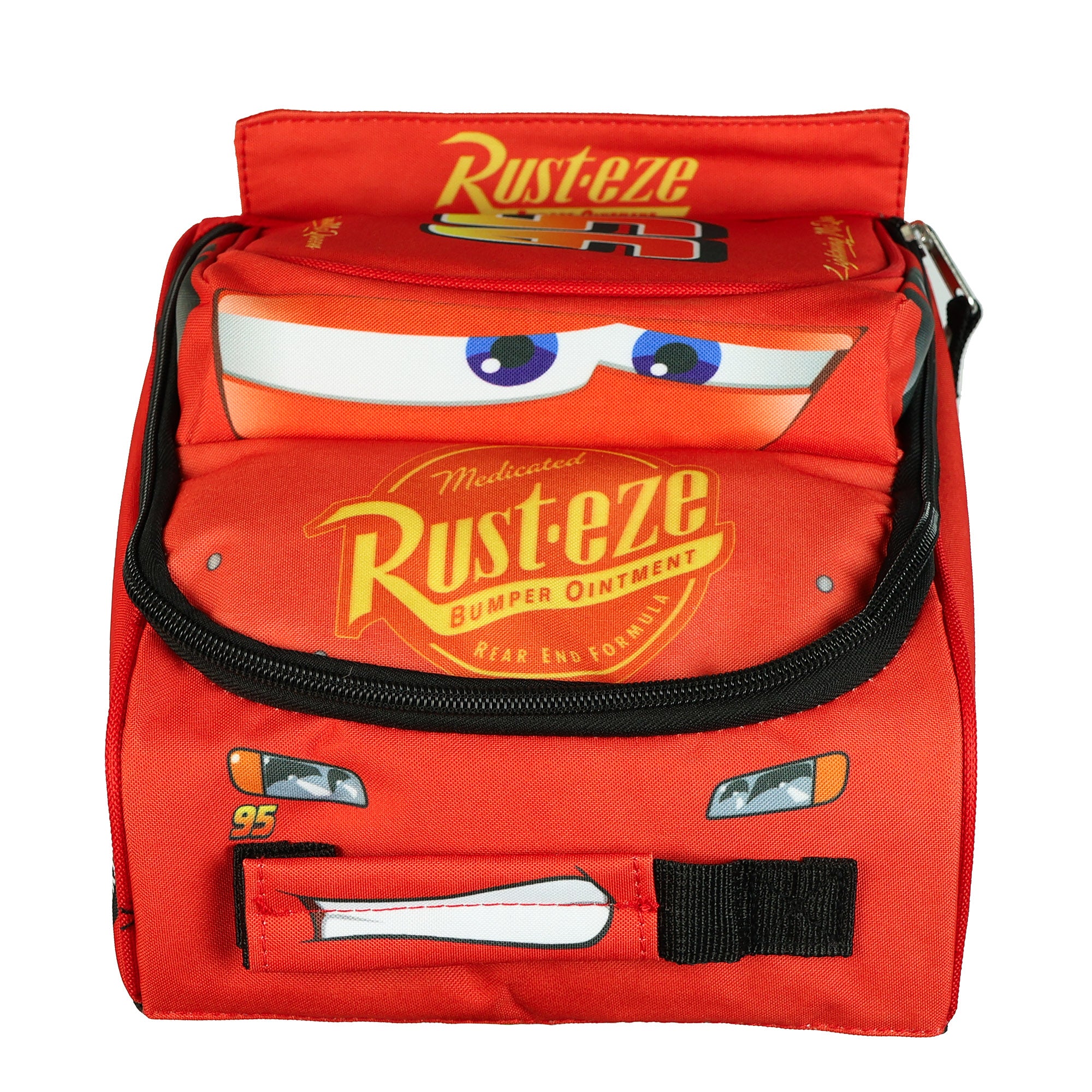 Disney Cars Lunch Box 9.5" Lightning McQueen 3D Character Insulated Tote Bag