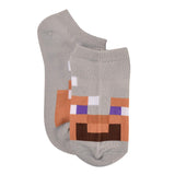 Minecraft Boy's Pixelated Overworld Video Game 3-Pack No-Show Ankle Socks