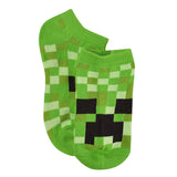 Minecraft Boy's Pixelated Overworld Video Game 3-Pack No-Show Ankle Socks