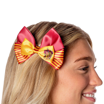 Harry Potter Hogwarts School House Crests Hair Bows - All 4 Houses Available - Seven Times Six