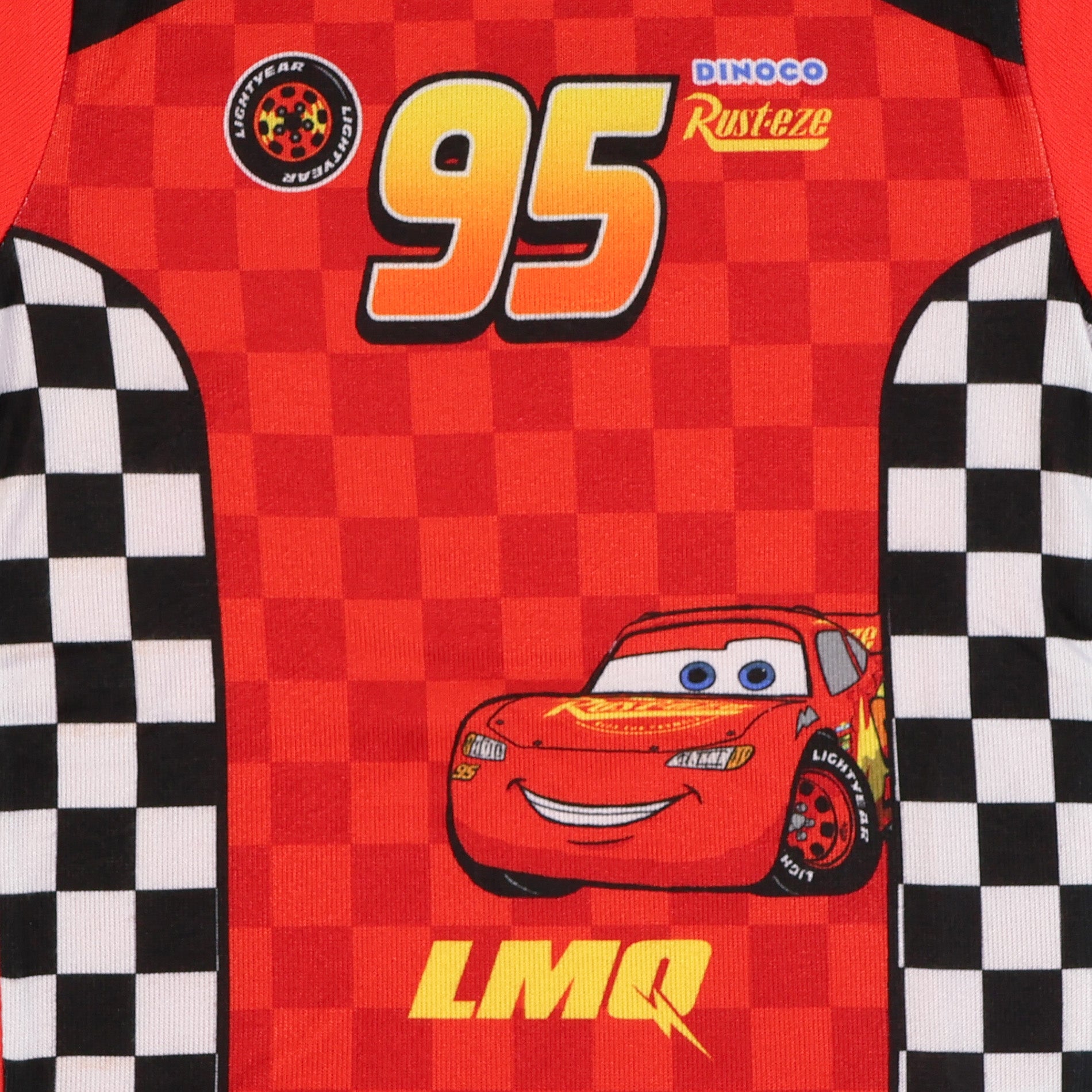 Disney Cars Pajamas Boy's Lightning McQueen Snug Fit Short Sleeve Pant Set