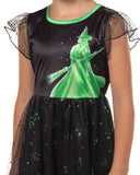 Wicked Girl's Short-Sleeve Sparkle Nightgown Pajama Dress