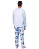 Disney Stitch Christmas Pajamas Men's Candy Cane 2 Piece PJ Lounge Set