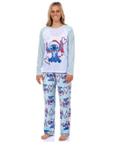 Disney Stitch Christmas Pajamas Men's Candy Cane 2 Piece PJ Lounge Set