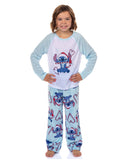 Disney Stitch Christmas Pajamas Men's Candy Cane 2 Piece PJ Lounge Set