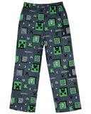 Minecraft Kid's AOP Creeper & Icons 2-Piece Button Down Coat Pajama Pant Set