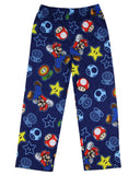 Super Mario Kid's AOP Icons 2-Piece Button Down Coat Pajama Pant Set