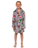 Nintendo Boys' Super Mario Yoshi and Super Mushroom Kids Fleece Robe (10)