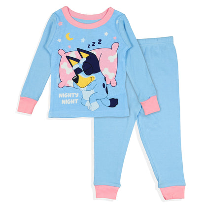 Bluey Pajamas Toddler Girls' 2 Pair Nighty Night 2-Piece Sleep Sets