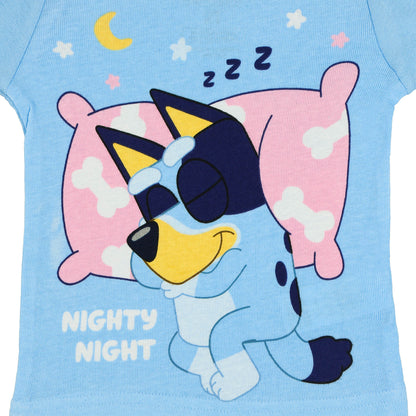 Bluey Pajamas Toddler Girls' 2 Pair Nighty Night 2-Piece Sleep Sets