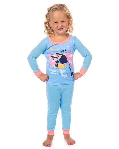 Bluey Pajamas Toddler Girls' 2 Pair Nighty Night 2-Piece Sleep Sets
