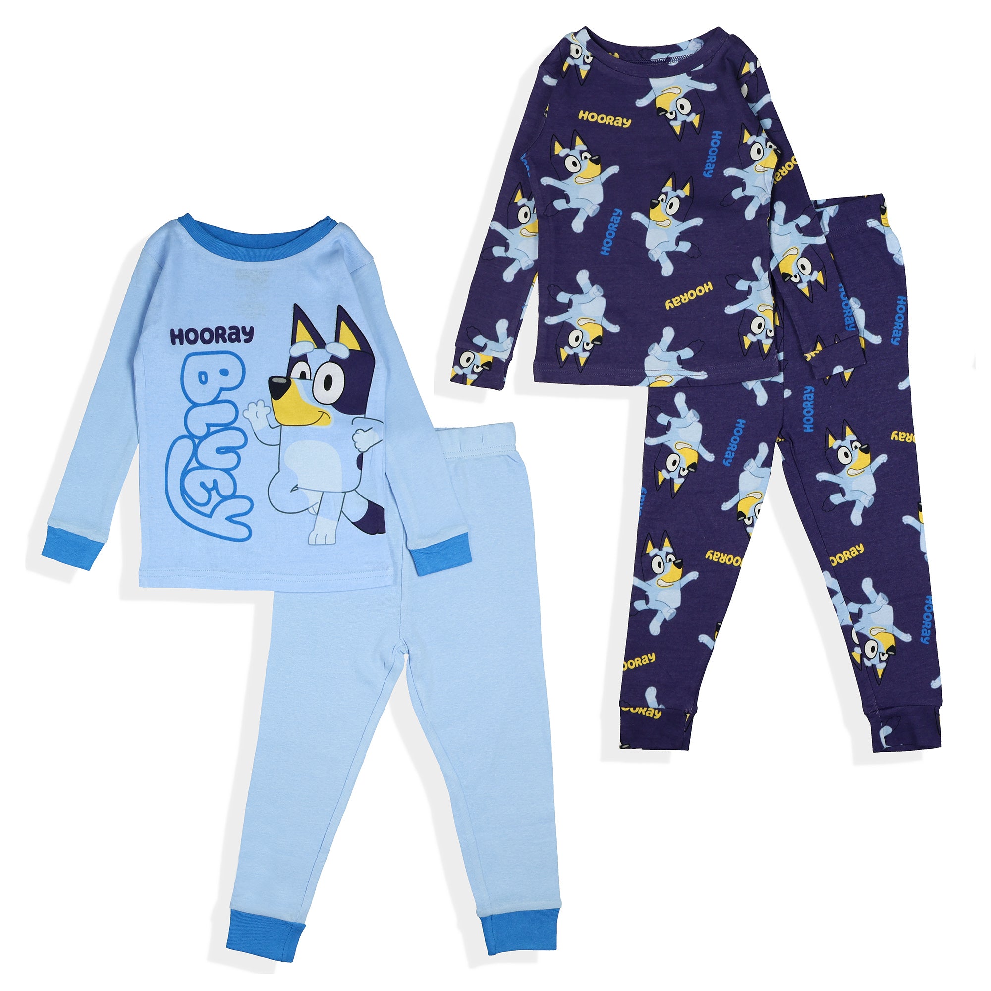 Bluey Pajamas Toddler Hooray Tight Fit 2-Piece Sleep Set 2 Pair