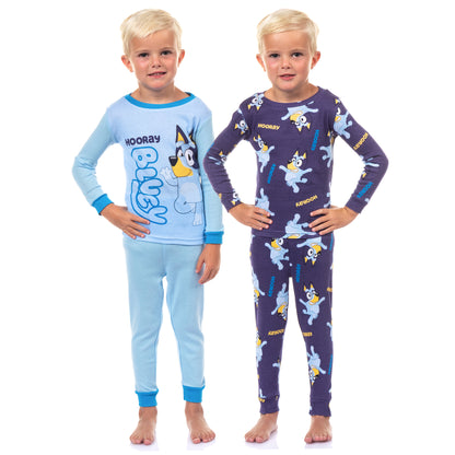 Bluey Pajamas Toddler Hooray Tight Fit 2-Piece Sleep Set 2 Pair