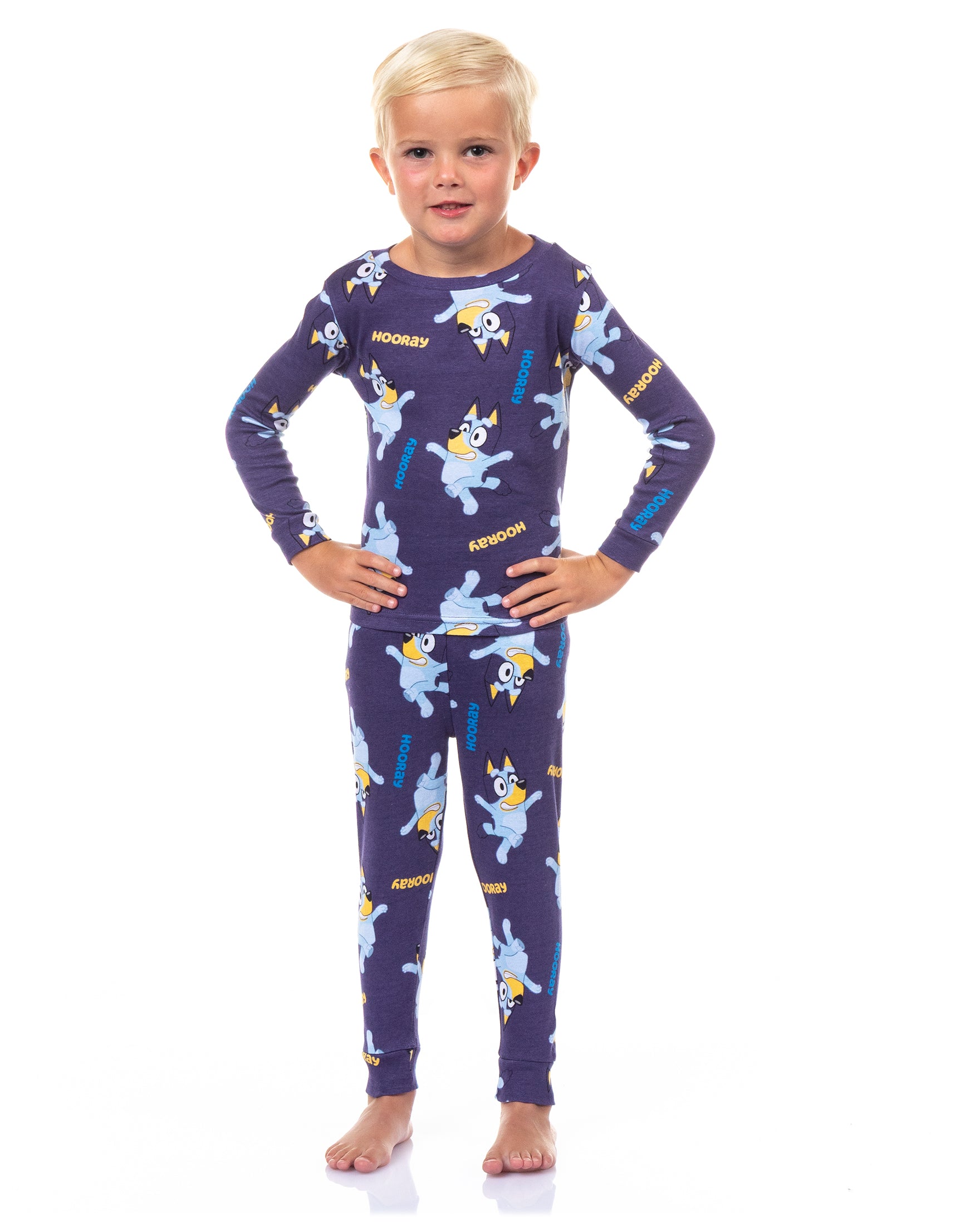 Bluey Pajamas Toddler Hooray Tight Fit 2-Piece Sleep Set 2 Pair