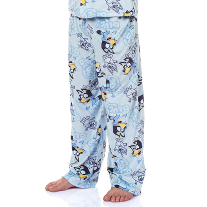 Bluey Pajamas Boys' 2-Piece Coat Front Flannel Lounge Sleep Set