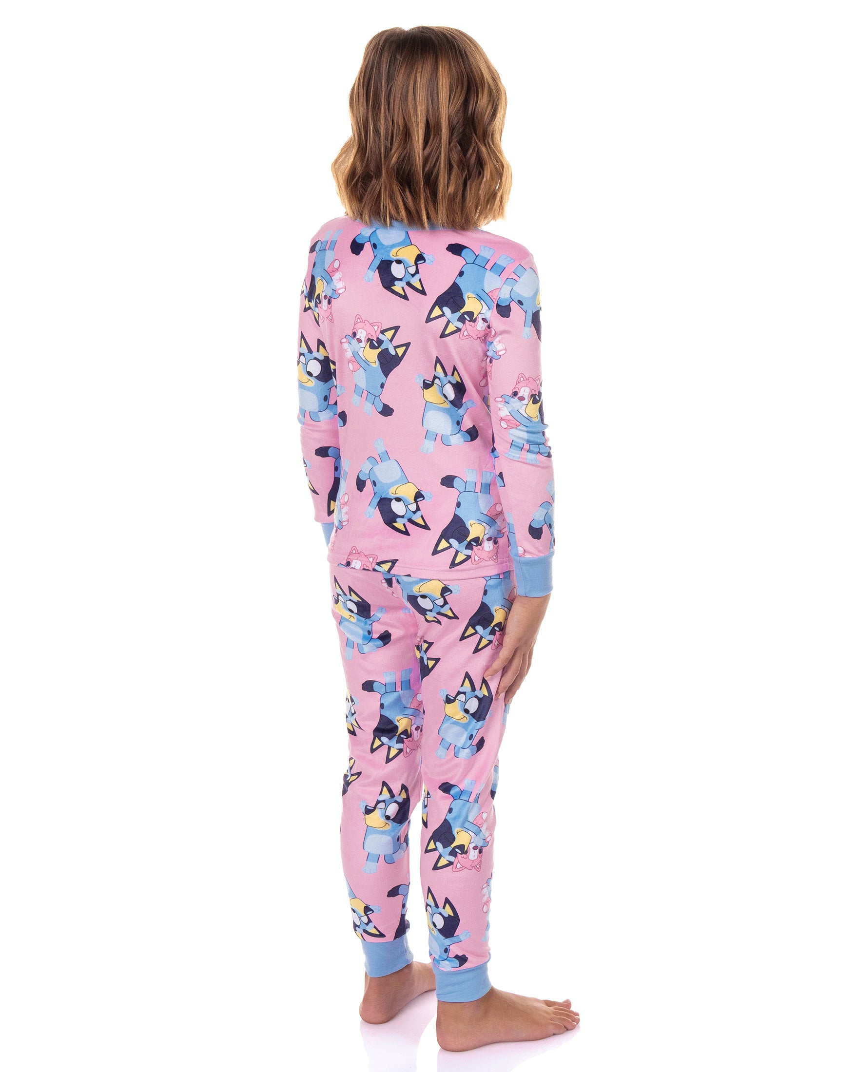 Bluey Pajamas Girls' Polly Puppy 2-Piece Tight Fit Lounge Sleep Set