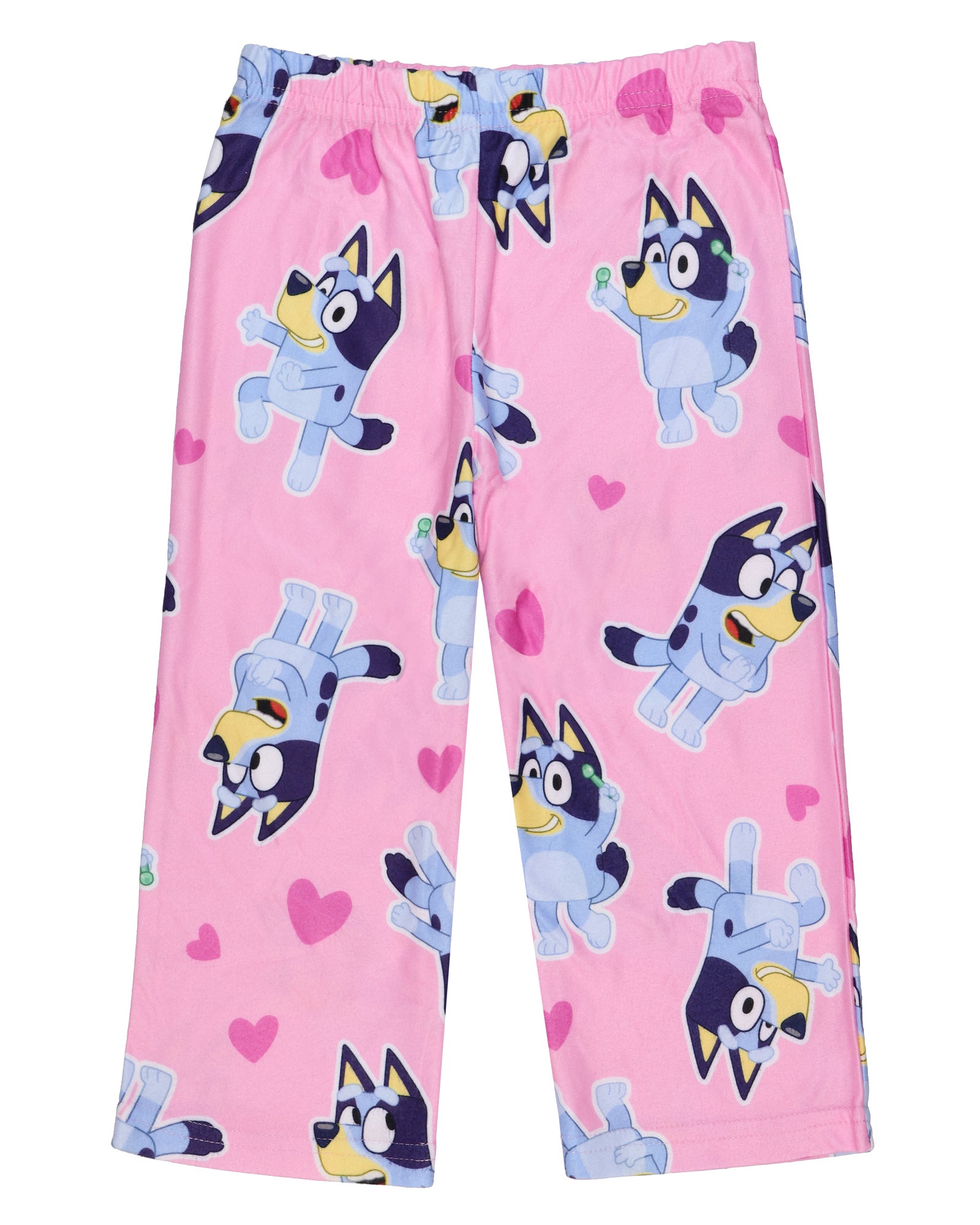 Bluey Pajamas Toddler Girl's Hearts 2 Piece Long Sleeve Button Up Sleep Set