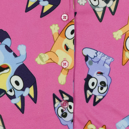 Bluey Pajamas Toddler Girl's Bingo Muffin Long Sleeve Button Up Sleep Set