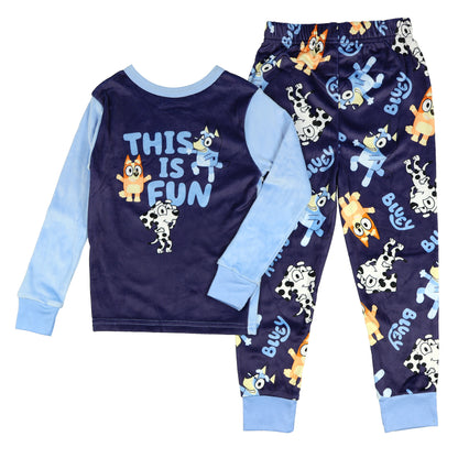 Bluey Pajamas Boys' This is Fun Ultra Soft Tight Fit Sleep Set