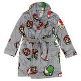 Nintendo Boys' Super Mario Yoshi and Super Mushroom Kids Fleece Robe