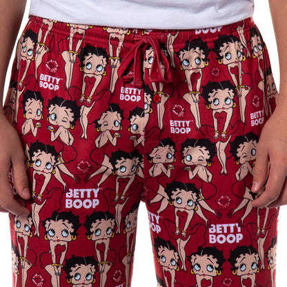 Betty Boop Pajamas Men's Blowing Kiss Poses AOP Lounge PJ Pants