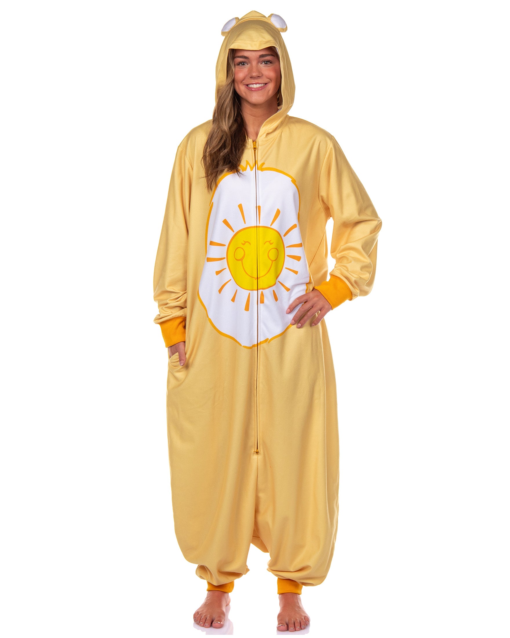 Care Bears Adult Kigurumi Union Suit Funshine Bear Costume Pajamas