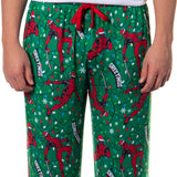 Deadpool Pajamas Men's Christmas Lights Seasons Greetings Lounge PJ Pants