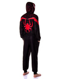 Marvel Spider-Man Miles Morales Union Suit Adult One Piece Hooded Pajamas