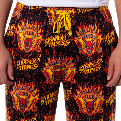 Stranger Things Pants Men's Hellfire Club Lounge Sleep Pajamas