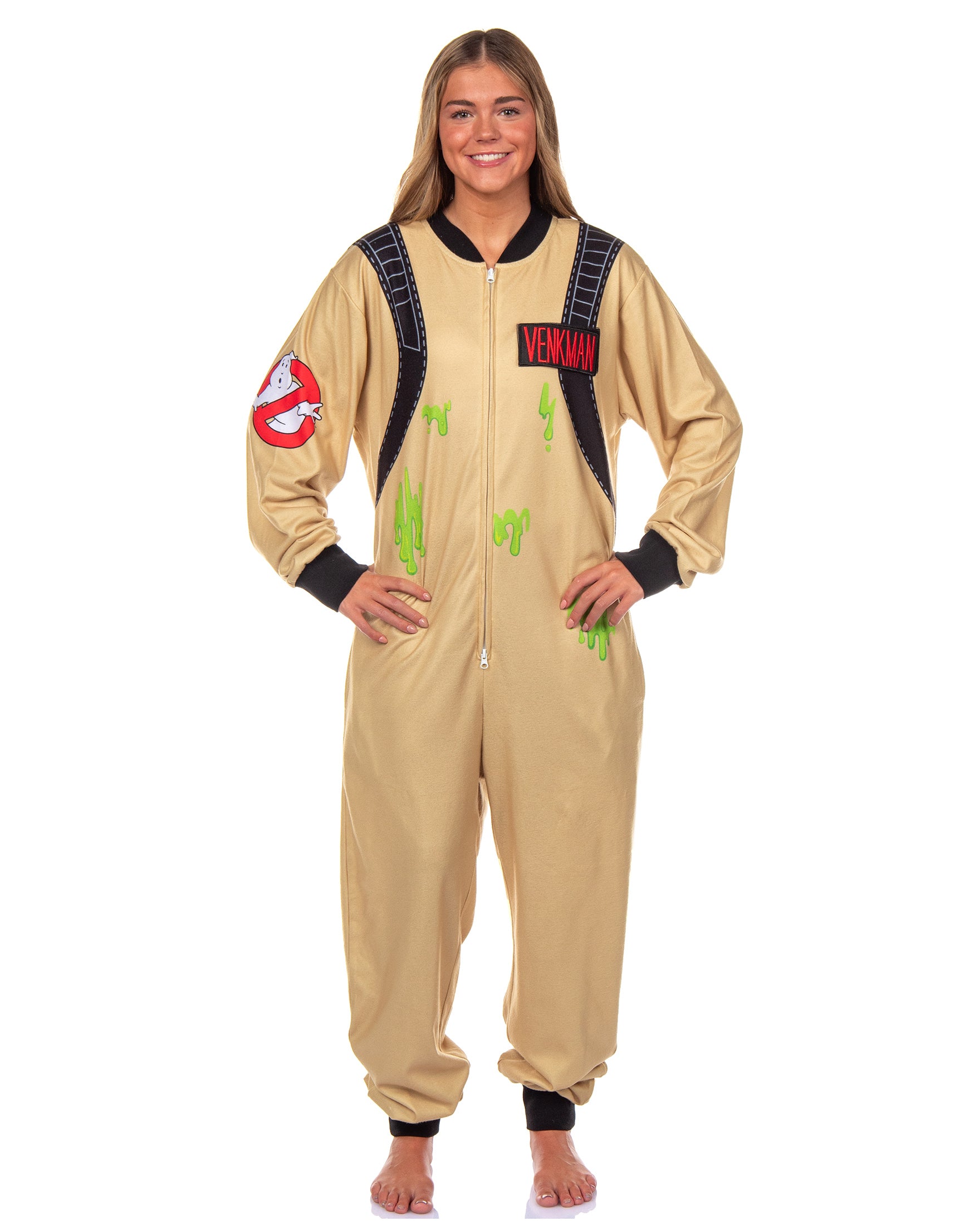 Ghostbusters Union Suit Adult Jumpsuit Costume One Piece Pajama Sleepwear