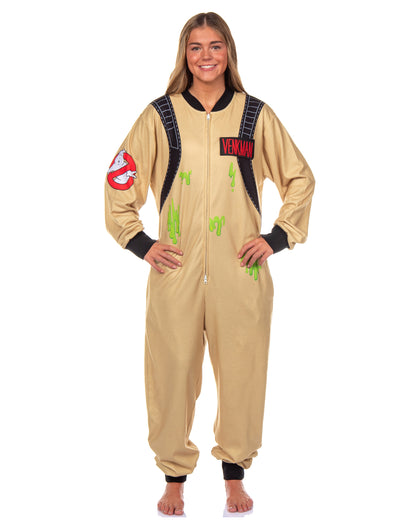Ghostbusters Union Suit Adult Jumpsuit Costume One Piece Pajama Sleepwear