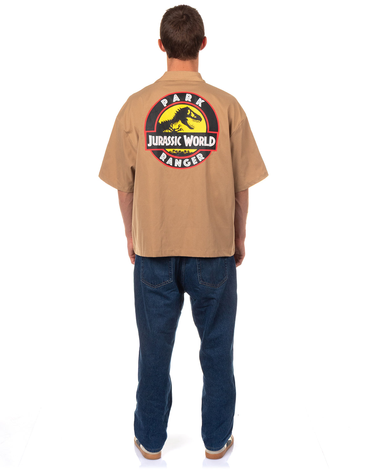 Jurassic World Men's Ranger Button Up Shirt Short Sleeve Costume Top